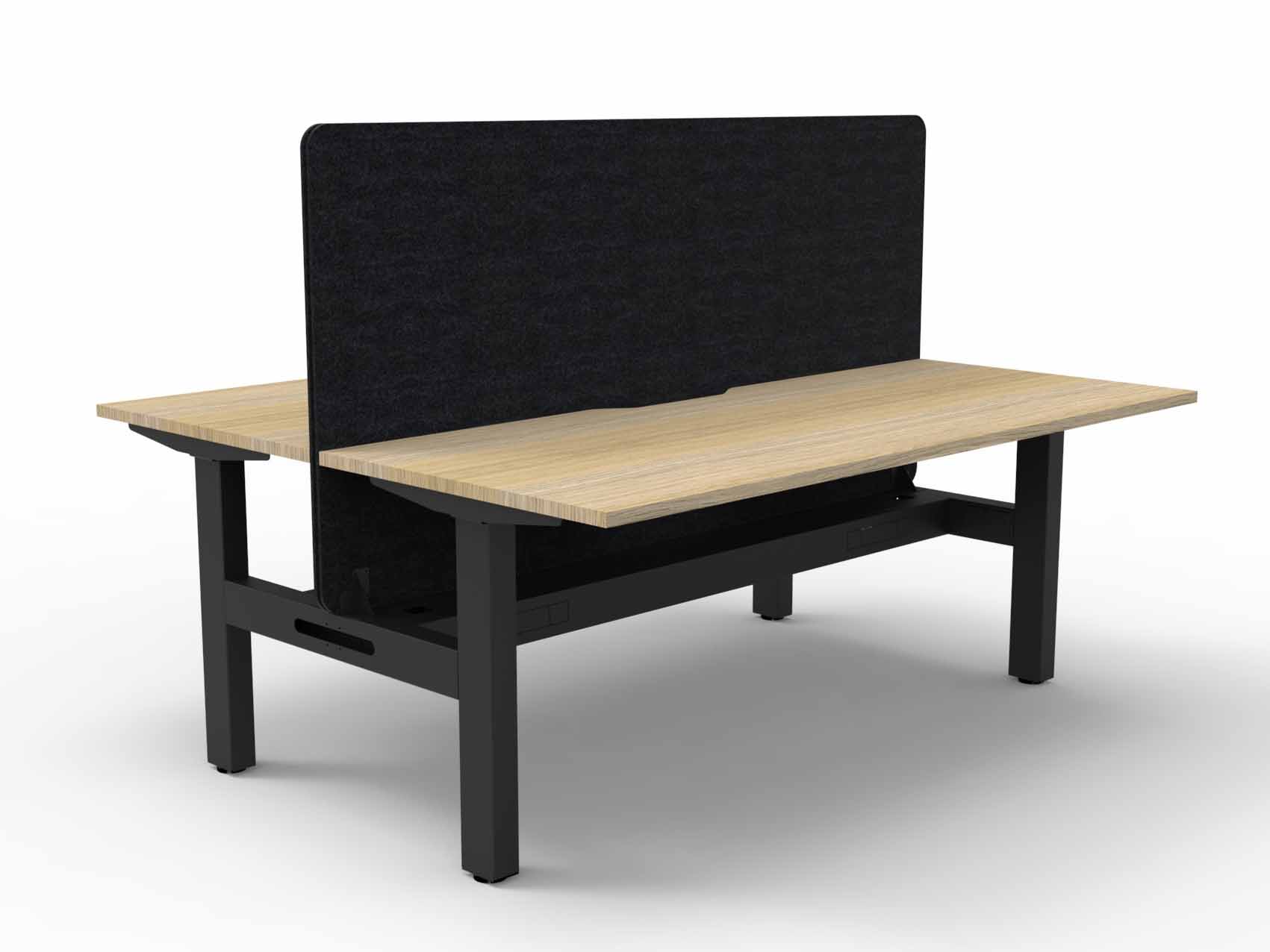 Boost Static Back to Back Workstation with Cable Tray and Eco Screen
